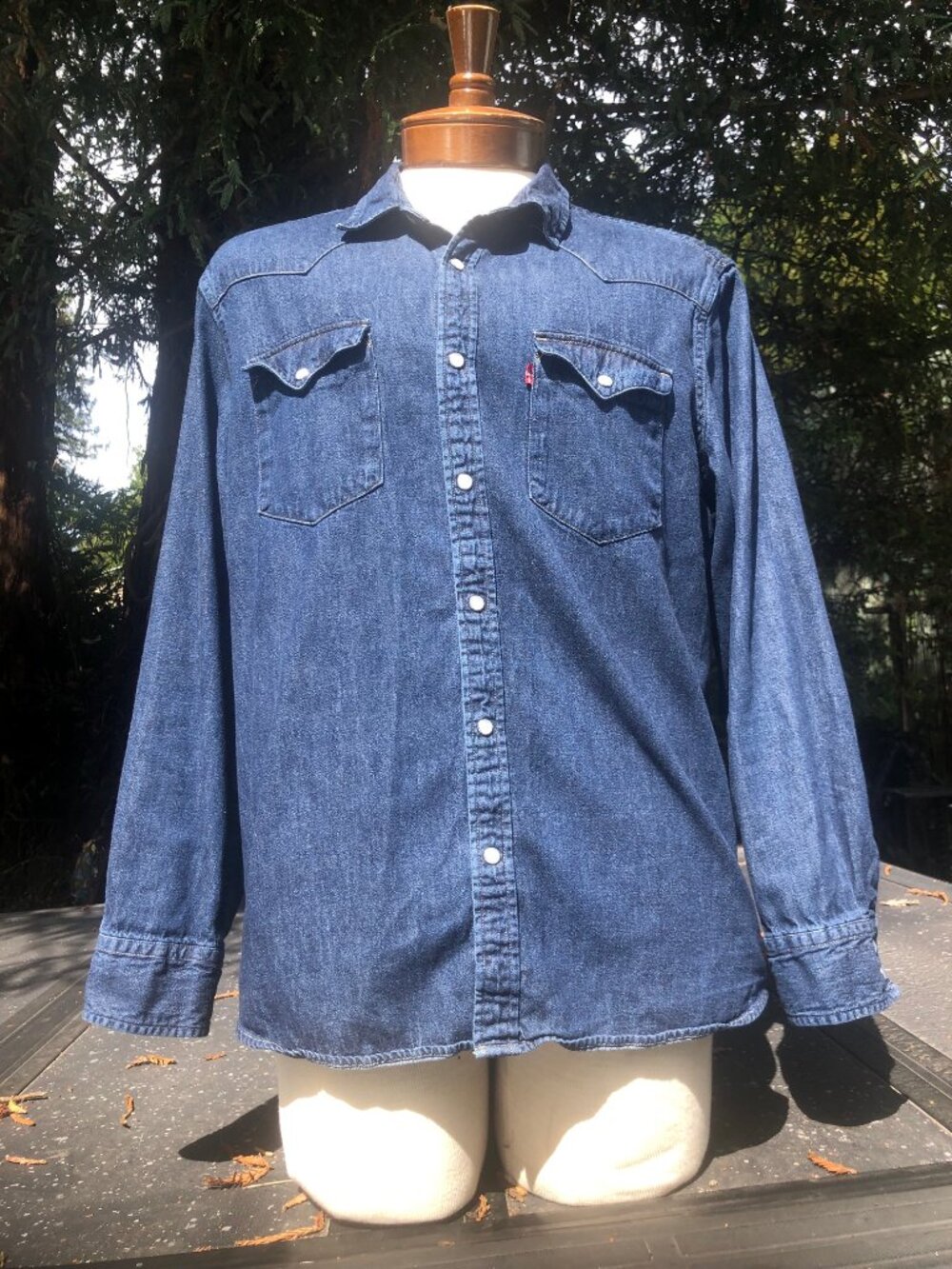 Levi's Mens Shirt Denim Pearl Snap Shirt XL